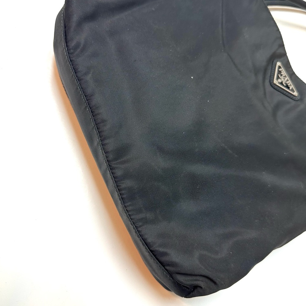 Prada Black Nylon Tote with Triangle Logo - Picture 3 of 7